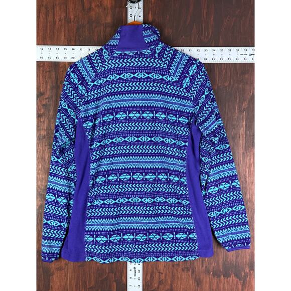 Columbia‎ Sportswear Sweatshirt Fleece Geometric Winter Print Blue Womens XL GUC - Picture 7 of 7